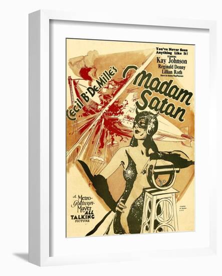 MADAM SATAN, Kay Johnson, window card, 1930.-null-Framed Art Print