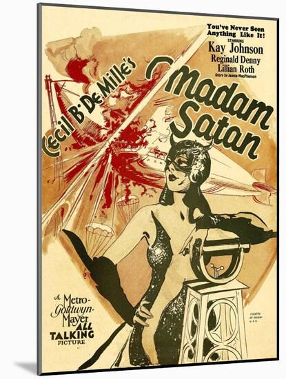 MADAM SATAN, Kay Johnson, window card, 1930.-null-Mounted Art Print