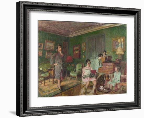 Madame André Wormser and Her Children, 1927-Édouard Vuillard-Framed Giclee Print