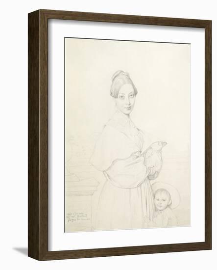 Madame Baltard and Her Daughter, Paule, 1836-Jean-Auguste-Dominique Ingres-Framed Giclee Print