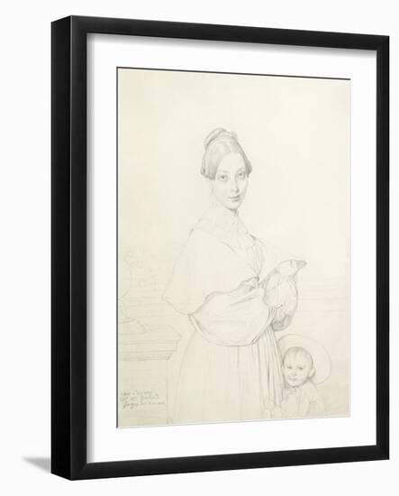 Madame Baltard and Her Daughter, Paule, 1836-Jean-Auguste-Dominique Ingres-Framed Giclee Print