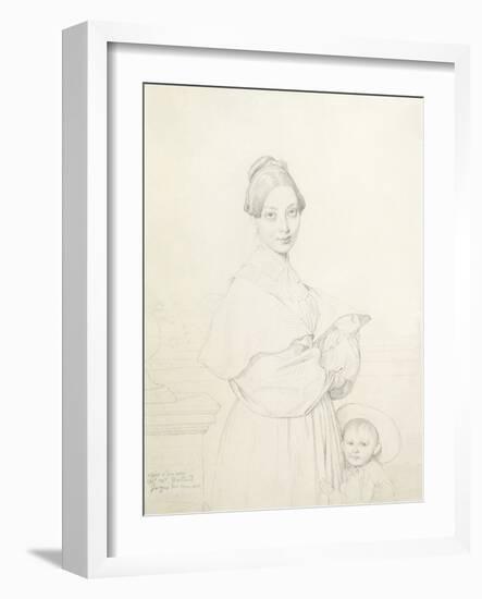 Madame Baltard and Her Daughter, Paule, 1836-Jean-Auguste-Dominique Ingres-Framed Giclee Print