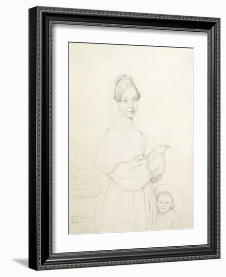 Madame Baltard and Her Daughter, Paule, 1836-Jean-Auguste-Dominique Ingres-Framed Giclee Print