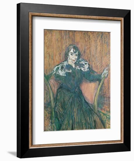 Madame Berthe Bady, 1897 (Oil on Card)-Henri de Toulouse-Lautrec-Framed Giclee Print