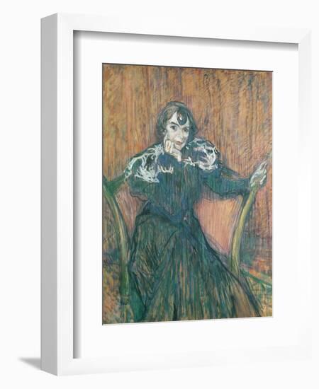 Madame Berthe Bady, 1897 (Oil on Card)-Henri de Toulouse-Lautrec-Framed Giclee Print