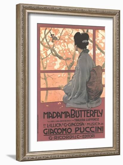 Madame Butterfly Poster-null-Framed Premium Giclee Print