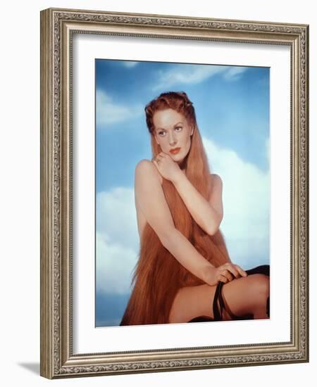 Madame by Coventry (Lady Godiva of Coventry) by Arthur Lubin with Maureen O'Hara (Lady Godiva), 195-null-Framed Photo