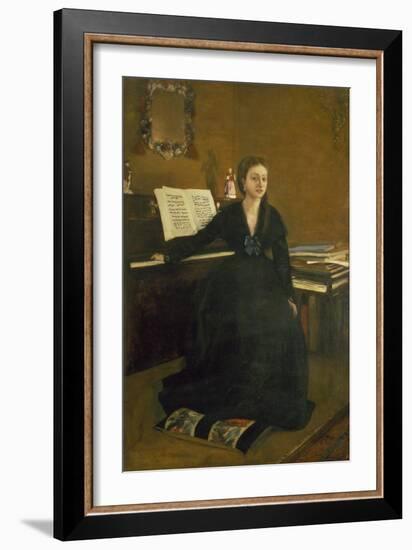 Madame Camus at the Piano, 1869-Edgar Degas-Framed Giclee Print