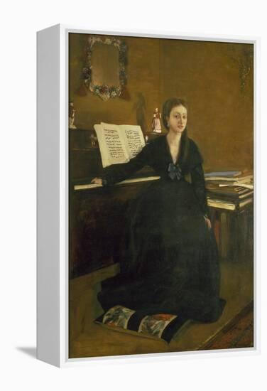 Madame Camus at the Piano, 1869-Edgar Degas-Framed Premier Image Canvas