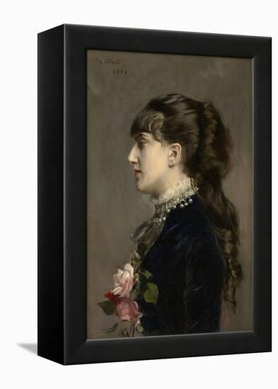 Madame Céline Leclanché, 1881 (Oil on Canvas)-Giovanni Boldini-Framed Premier Image Canvas
