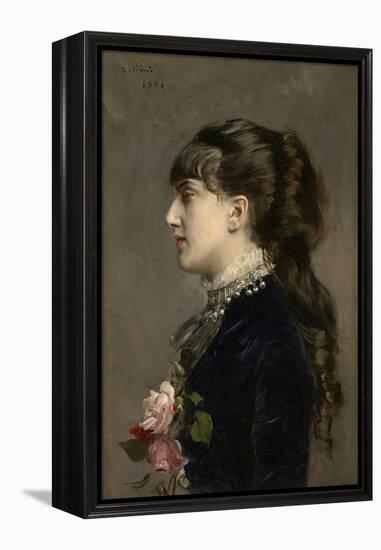 Madame Céline Leclanché, 1881 (Oil on Canvas)-Giovanni Boldini-Framed Premier Image Canvas