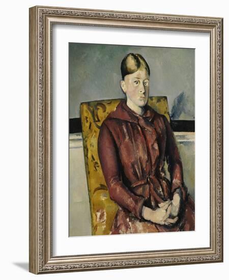 Madame Cezanne with a Yellow Armchair, 1888-1890-Paul Cézanne-Framed Giclee Print