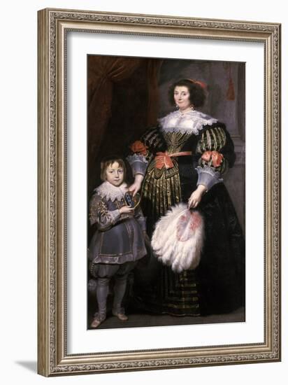 Madame Charlotte Butkens-Smit Van Cruyninghen and Her Son Johannes-Amatus-Cornelis de Vos-Framed Giclee Print