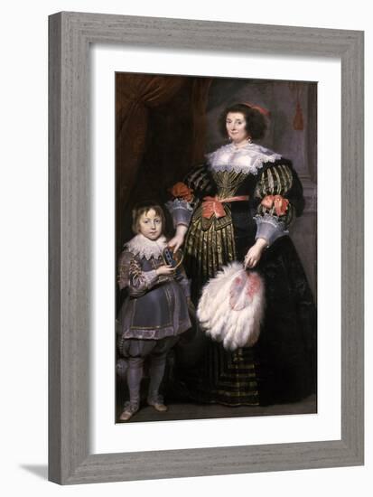 Madame Charlotte Butkens-Smit Van Cruyninghen and Her Son Johannes-Amatus-Cornelis de Vos-Framed Giclee Print