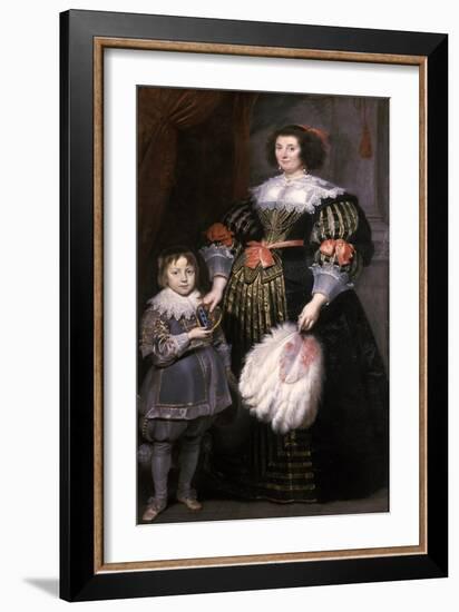 Madame Charlotte Butkens-Smit Van Cruyninghen and Her Son Johannes-Amatus-Cornelis de Vos-Framed Giclee Print