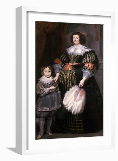 Madame Charlotte Butkens-Smit Van Cruyninghen and Her Son Johannes-Amatus-Cornelis de Vos-Framed Giclee Print