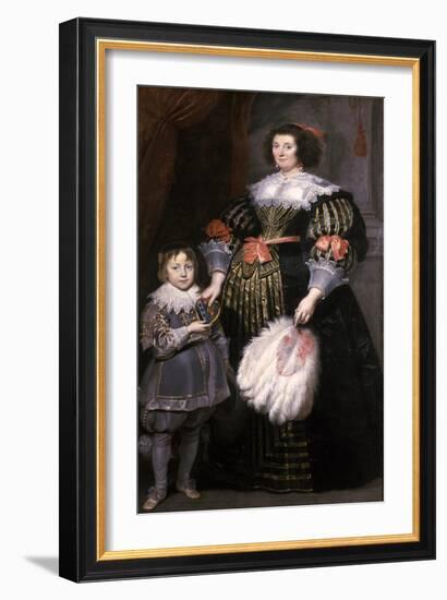 Madame Charlotte Butkens-Smit Van Cruyninghen and Her Son Johannes-Amatus-Cornelis de Vos-Framed Giclee Print