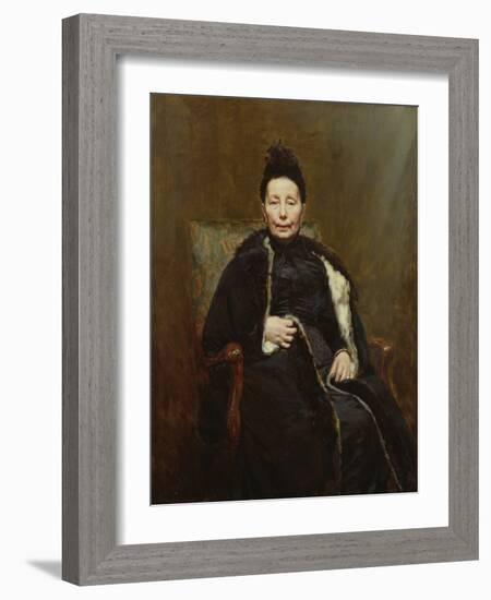 Madame Cogghe, 1890 (Oil on Canvas)-Remy Cogghe-Framed Giclee Print