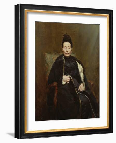 Madame Cogghe, 1890 (Oil on Canvas)-Remy Cogghe-Framed Giclee Print