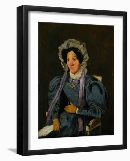 Madame Corot, Mother of the Painter, circa around 1845-Jean-Baptiste-Camille Corot-Framed Giclee Print
