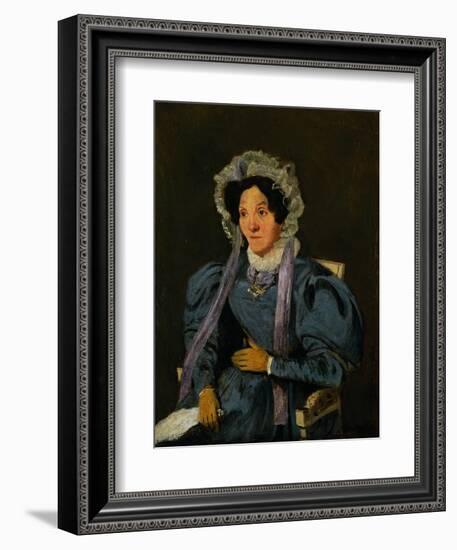 Madame Corot, Mother of the Painter, circa around 1845-Jean-Baptiste-Camille Corot-Framed Giclee Print