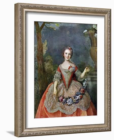 Madame De Beaujolais, 18th Century-Jean-Marc Nattier-Framed Giclee Print