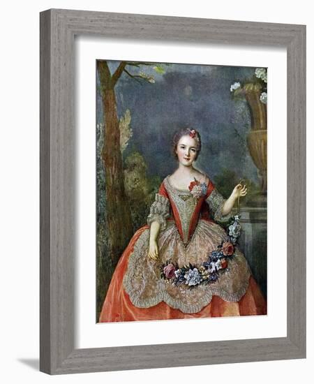 Madame De Beaujolais, 18th Century-Jean-Marc Nattier-Framed Giclee Print