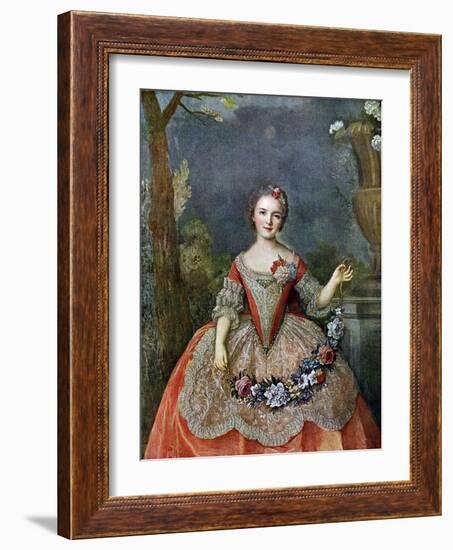 Madame De Beaujolais, 18th Century-Jean-Marc Nattier-Framed Giclee Print