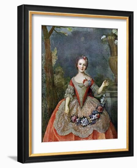 Madame De Beaujolais, 18th Century-Jean-Marc Nattier-Framed Giclee Print