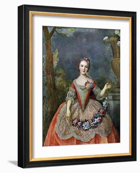 Madame De Beaujolais, 18th Century-Jean-Marc Nattier-Framed Premium Giclee Print