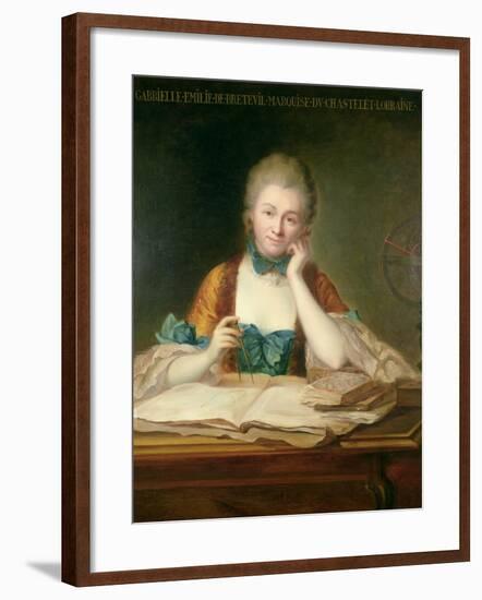 Madame De Chatelet-Lomont (1706-41)-Maurice Quentin de La Tour-Framed Giclee Print