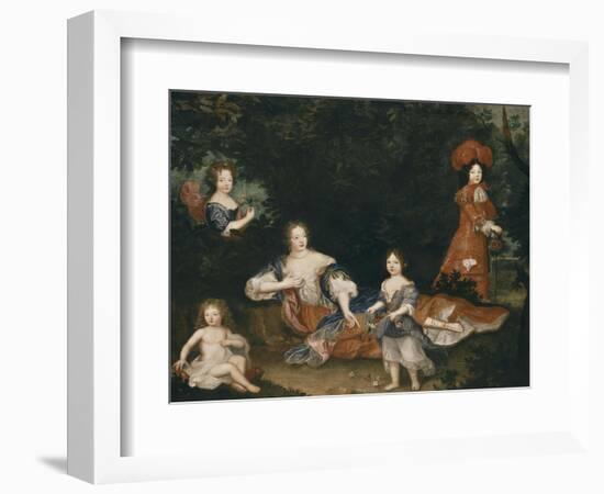 Madame de Montespan, le duc du Maine, le comte de Véxin, mademoiselle de Nantes et mademoiselle de-Pierre Mignard-Framed Giclee Print