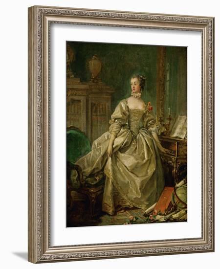 Madame De Pompadour (1721-1764)-Francois Boucher-Framed Giclee Print