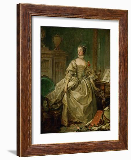 Madame De Pompadour (1721-1764)-Francois Boucher-Framed Giclee Print