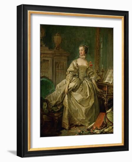 Madame De Pompadour (1721-1764)-Francois Boucher-Framed Giclee Print