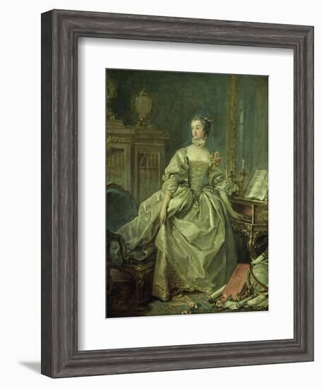 Madame De Pompadour (1721-64)-Francois Boucher-Framed Giclee Print