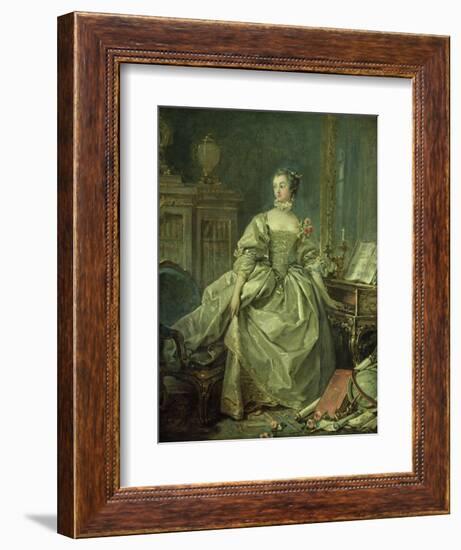 Madame De Pompadour (1721-64)-Francois Boucher-Framed Giclee Print