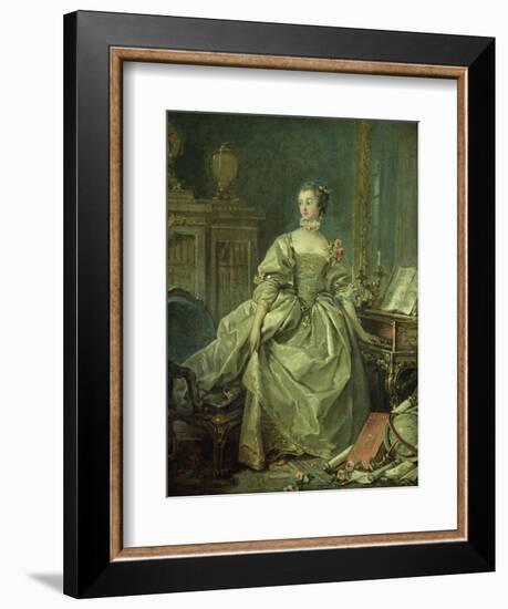 Madame De Pompadour (1721-64)-Francois Boucher-Framed Giclee Print