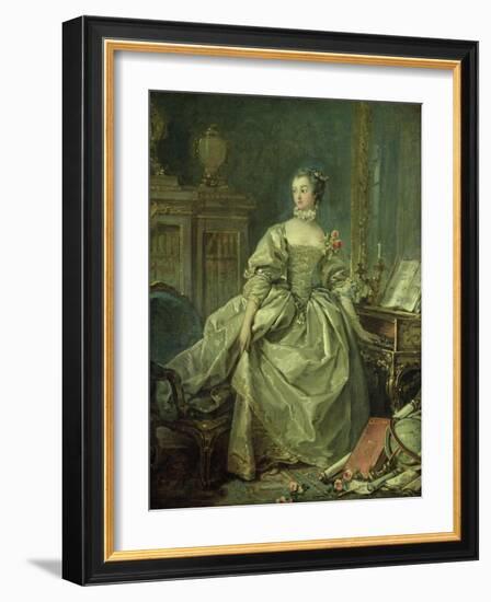 Madame De Pompadour (1721-64)-Francois Boucher-Framed Giclee Print