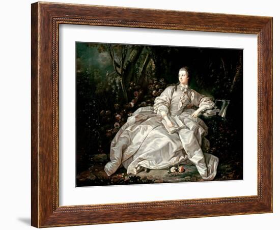 Madame De Pompadour (1721-64)-Francois Boucher-Framed Giclee Print