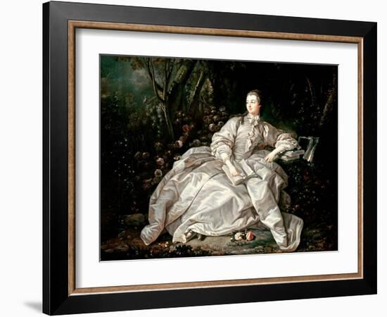 Madame De Pompadour (1721-64)-Francois Boucher-Framed Giclee Print