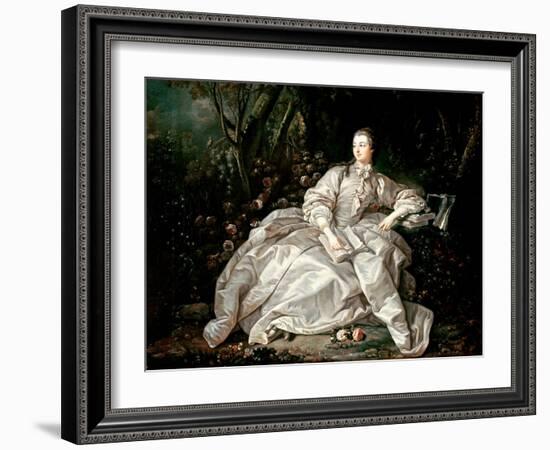 Madame De Pompadour (1721-64)-Francois Boucher-Framed Giclee Print