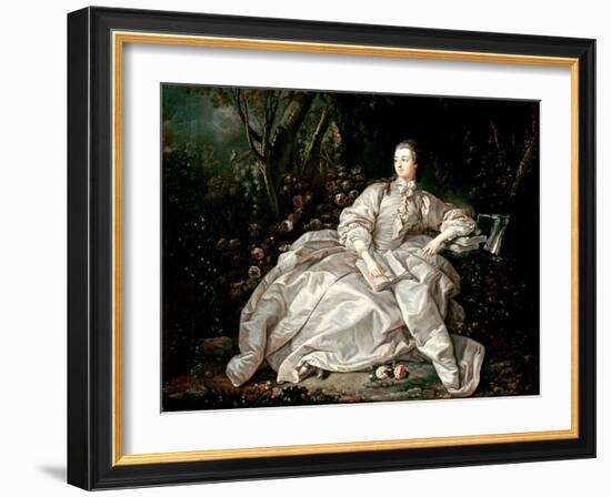 Madame De Pompadour (1721-64)-Francois Boucher-Framed Giclee Print