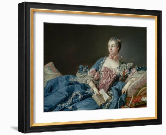 Madame De Pompadour, C.1758-Francois Boucher-Framed Giclee Print