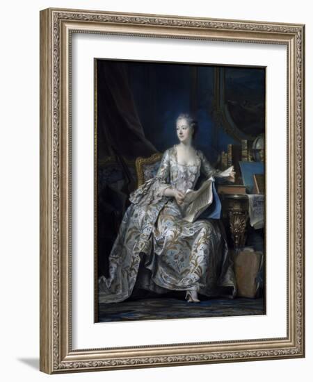 Madame de Pompadour-Maurice Quentin de La Tour-Framed Giclee Print