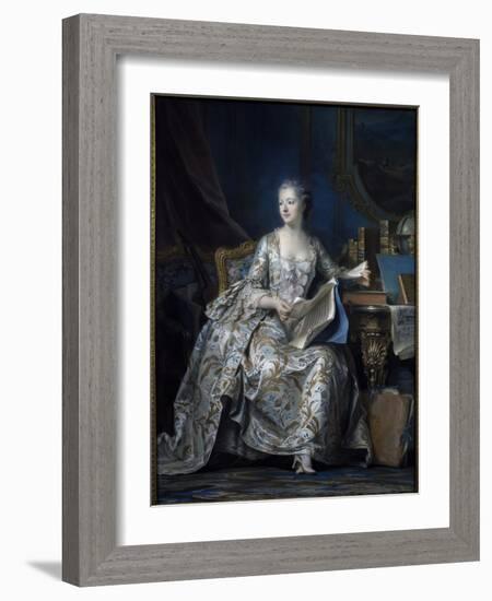 Madame de Pompadour-Maurice Quentin de La Tour-Framed Giclee Print