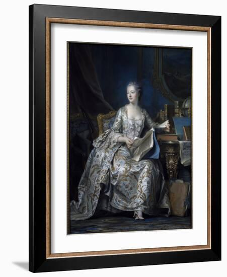 Madame de Pompadour-Maurice Quentin de La Tour-Framed Giclee Print