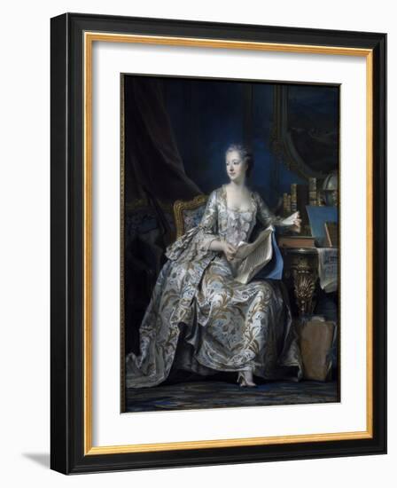 Madame de Pompadour-Maurice Quentin de La Tour-Framed Giclee Print