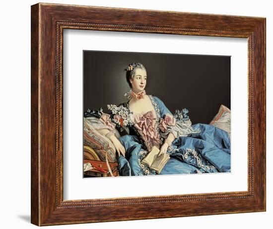 Madame De Pompadour-Francois Boucher-Framed Art Print