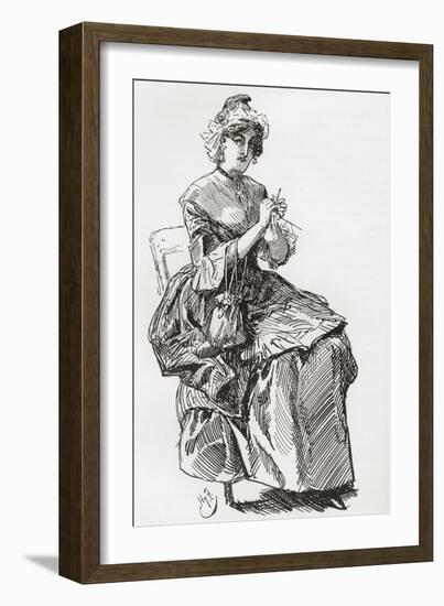 Madame Defarge. Illustration by Harry Furniss for the Charles Dickens Novel a Tale of Two Cities fr-null-Framed Giclee Print